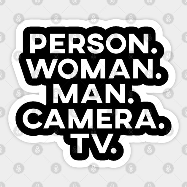 person woman man camera tv Sticker by Elhisodesigns